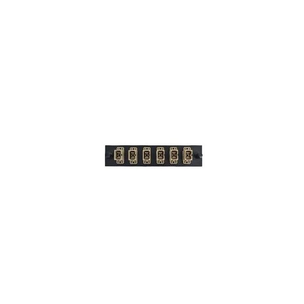Cable Wholesale LGX Compatible Adapter Plate featuring a Bank of 6 Multimode SC Connectors in Beige for OM1 and 68F3-10060 - main